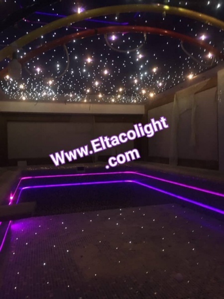 نورپردازی ستاره ای کف استخر ویلا