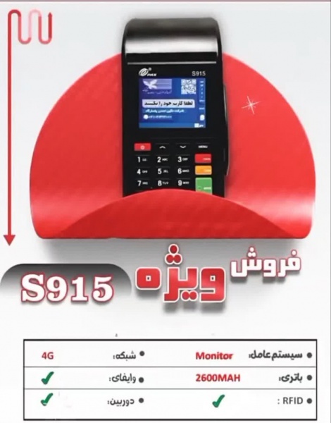 خریدکارتخوان دارای وایفای و سیمکارتخور مدل پکس915