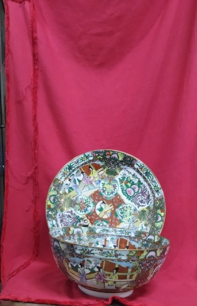 کاسه بشقاب گلمرغی قدیمی