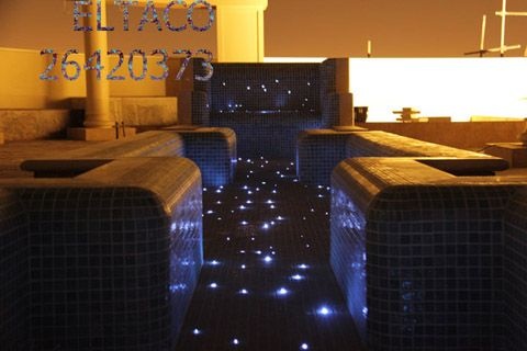 نورپردازی کف استخر