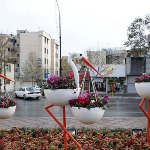 تولیدکننده گلدان های پایه دار فایبرگلاس